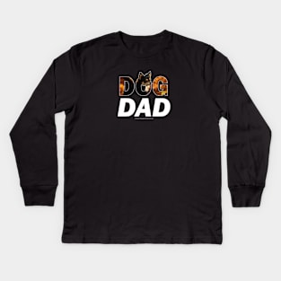 DOG DAD - Chihuahua oil painting word art Kids Long Sleeve T-Shirt